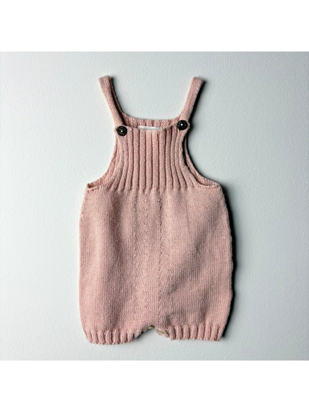 OEUF Baby Girl Unisex 3 Months Pink Knit Overall Coverall Romper